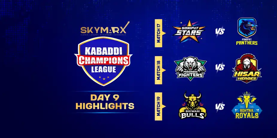 Kabaddi Champions League  Highlights Day 9
