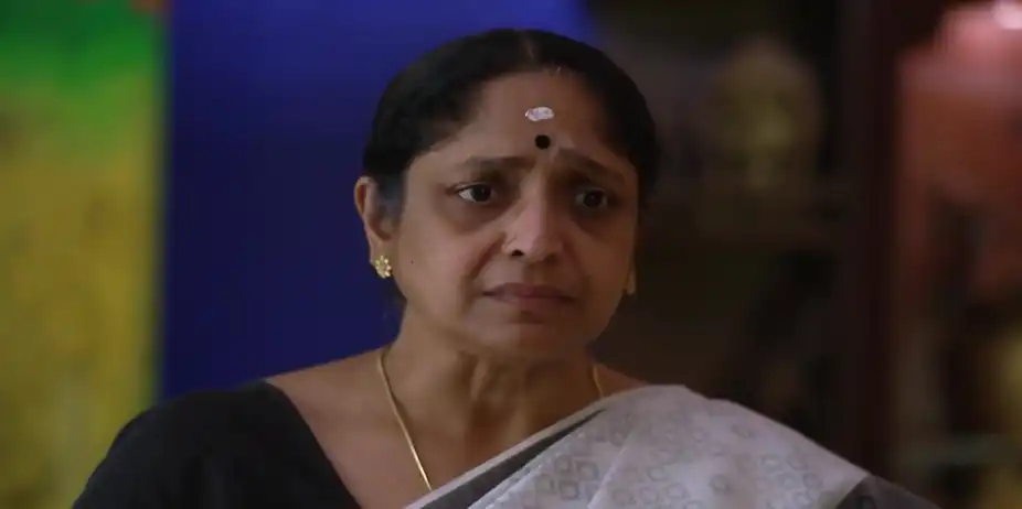 Sathyabhama Shares Her Fears with Raghavan - Kudumbashree Sharada