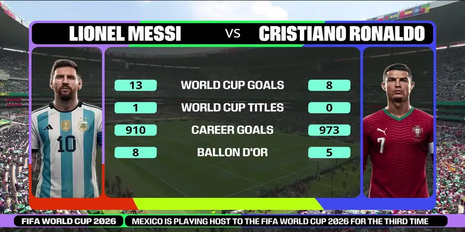 Messi vs Ronaldo | The Iconic Head to Head Showdown