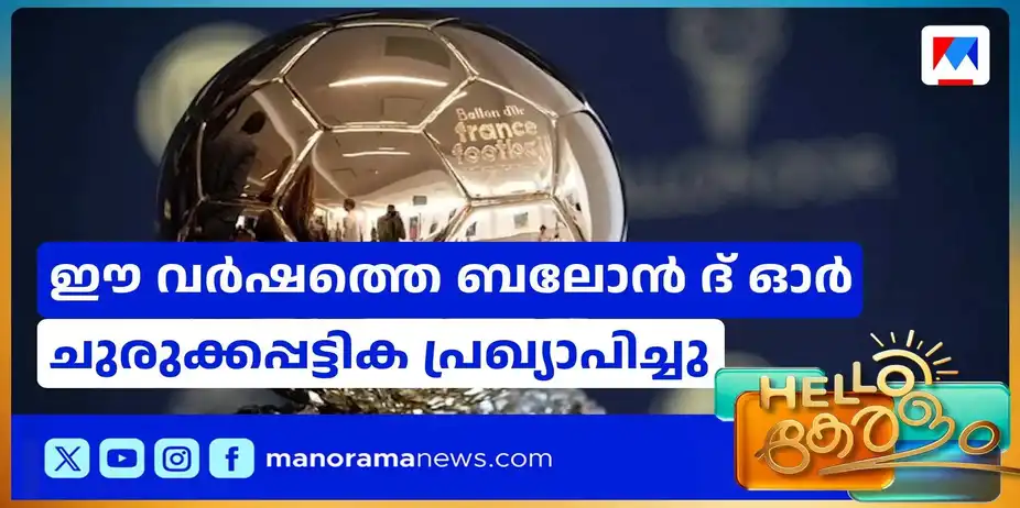 ബലോന് ദ് ഓര് ചുരുക്കപ്പട്ടിക പ്രഖ്യാപിച്ചു; ലയണല് മെസി ചുരുക്കപ്പട്ടികയില് | Ballon d’Or