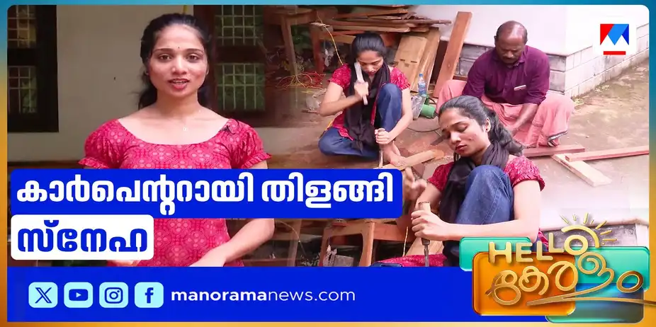 അച്ഛനില് നിന്ന് പഠിച്ചെടുത്ത തൊഴില്; കാര്പെന്ററായി തിളങ്ങി സ്നേഹ | Carpenter