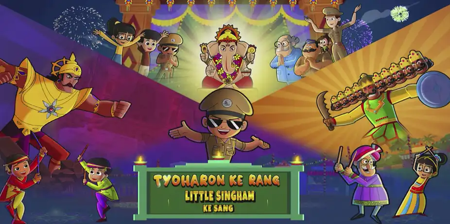 Tyoharon ke Rang Little Singham ke Sang