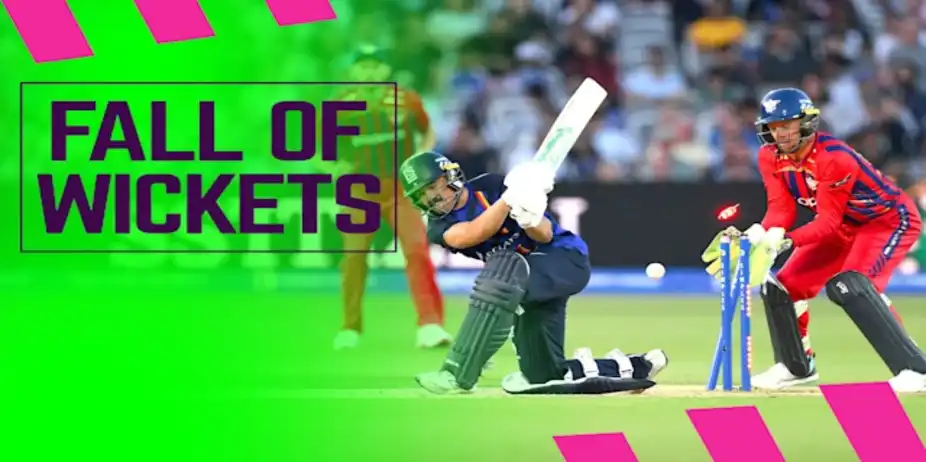 London Spirit Fall of Wickets vs Manchester Super Giants