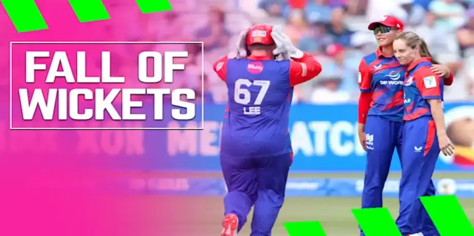 London Spirit Fall Of Wickets vs Southern Brave