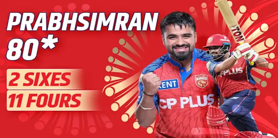 Prabhsimran's 80* vs MI