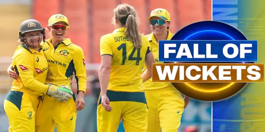 IND W vs AUS W, 1st ODI: IND W Fall of Wickets