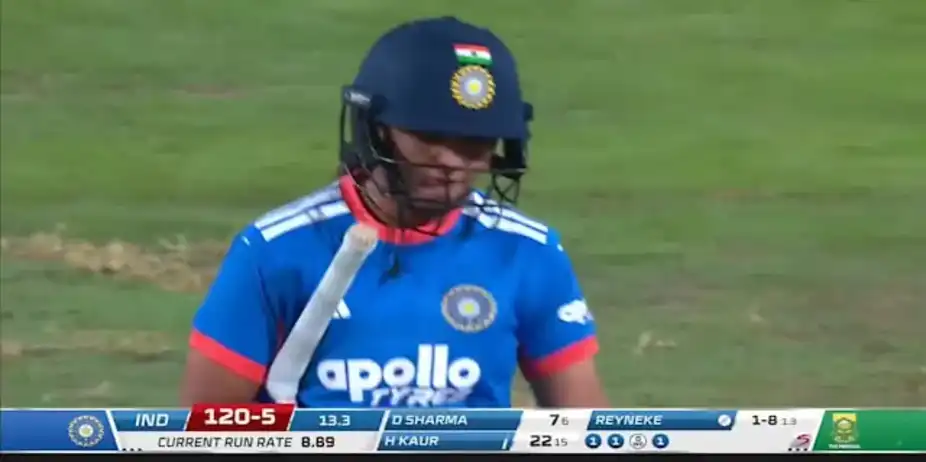 Harmanpreet Dismissed!