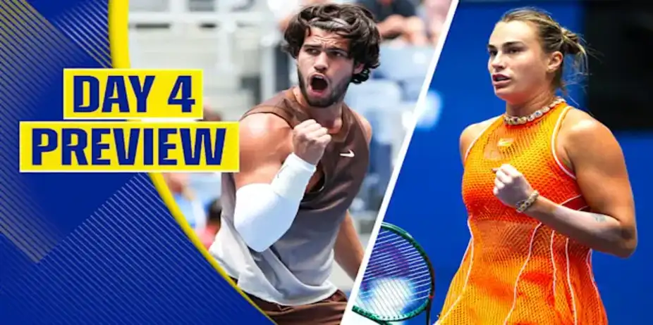 Sabalenka, Alcaraz in Action on Day 4