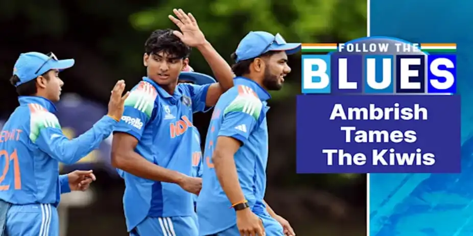 Ambrish Dismantles NZ with 4-fer