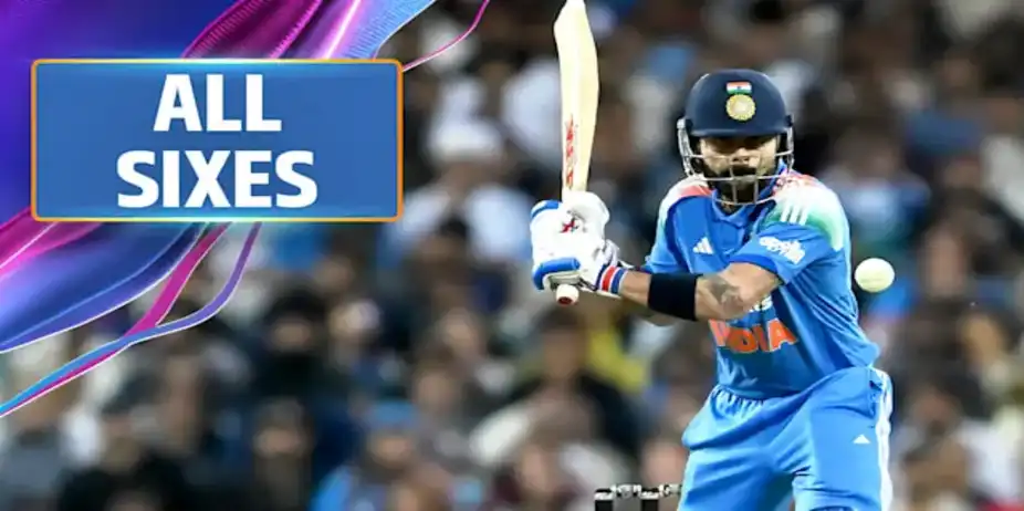 Kohli Smashes 9 Sixes vs WI in 1st ODI