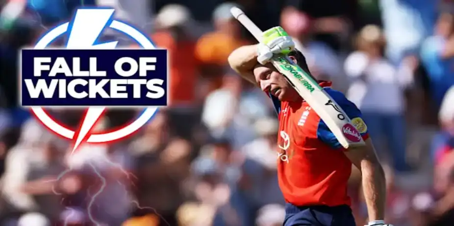 ENG Fall of Wickets vs IND in 5th T20I