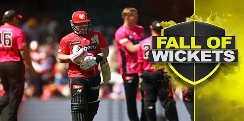 Melbourne Renegades Fall of Wickets vs Sydney Sixers