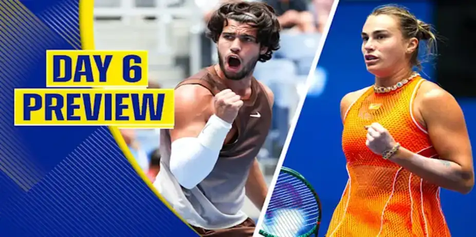 Alcaraz, Sabalenka in Action on Day 6