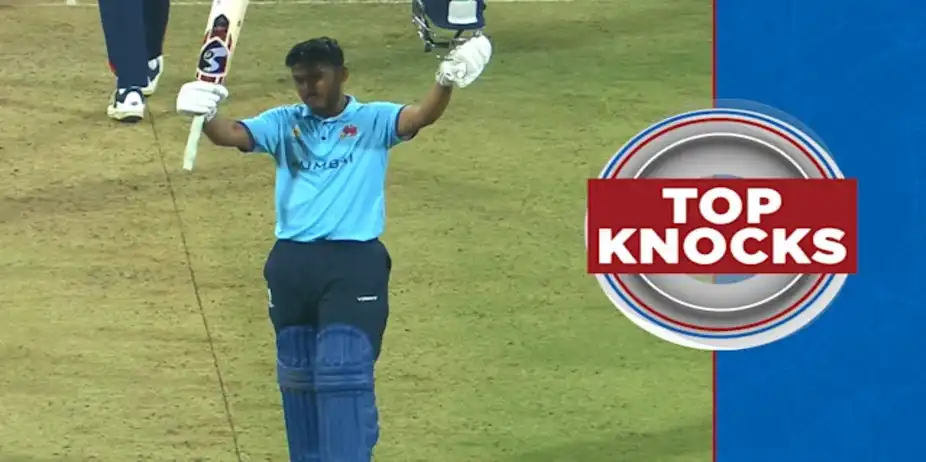 Mhatre's 104* vs Andhra