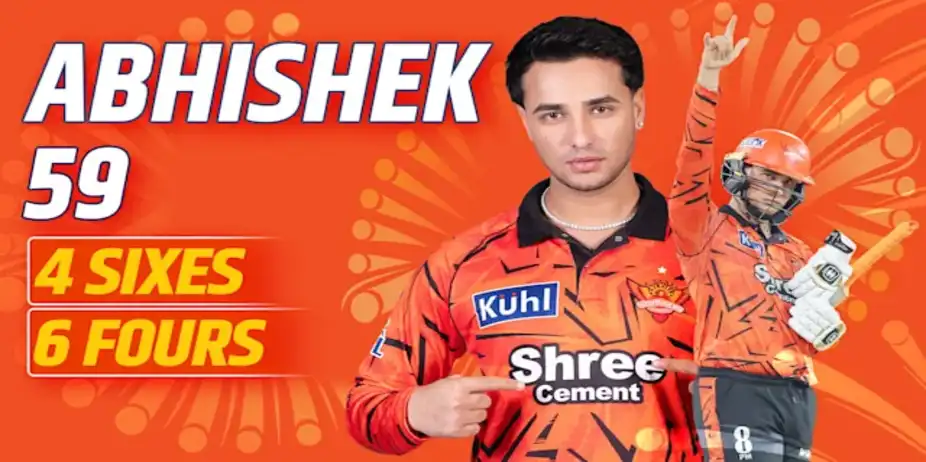 Abhishek's 22-ball 59 vs CSK