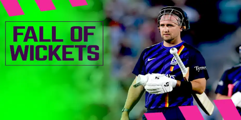 London Spirit Fall of Wickets vs MI London