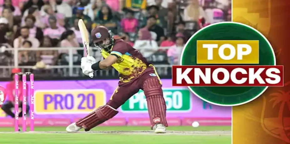 Hope's 25-balls 48 vs SA in 3rd T20I