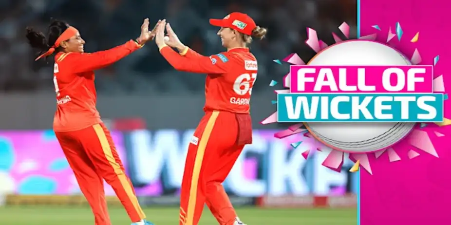 DC Fall of Wickets vs GG