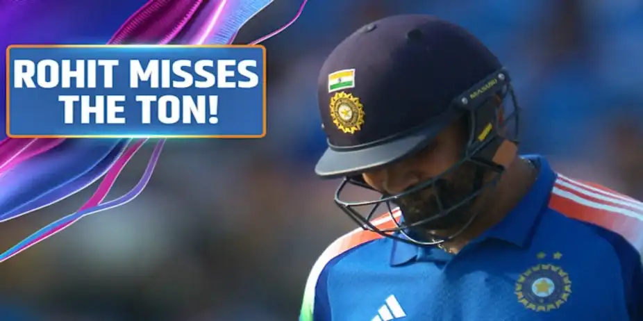 Gone! Rohit Misses Out on a Century