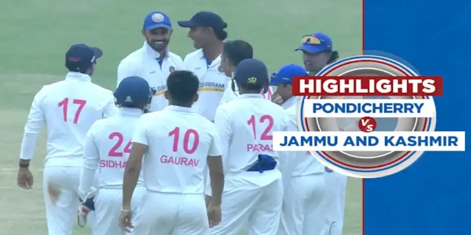 Pondicherry vs Jammu and Kashmir: Day 2, Highlights