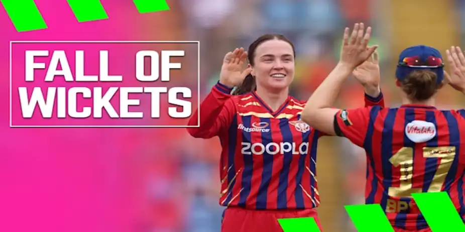 SunRisers Leeds Fall of Wickets vs Manchester Super Giants