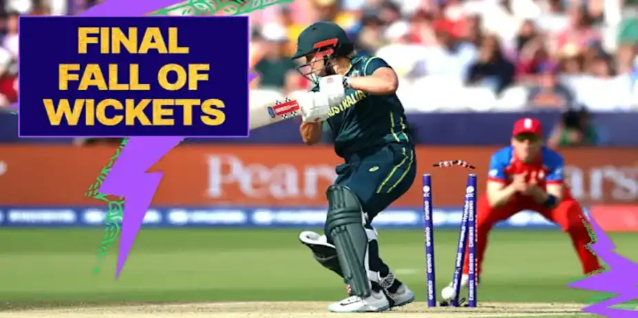 AUS Fall of Wickets vs ENG in Final