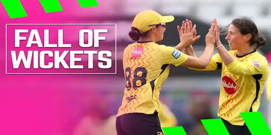 London Spirit Fall of Wickets vs Trent Rockets