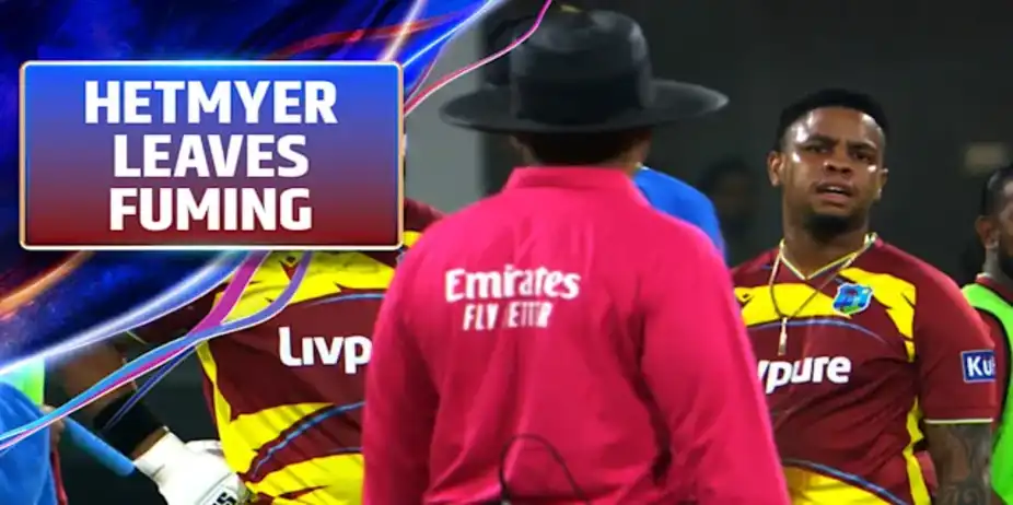 Run-out! Hetmyer Fails to Ground His Bat