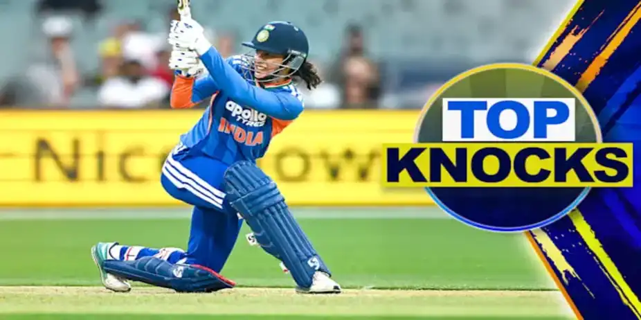 Smriti's 82 vs AUS in 3rd T20I