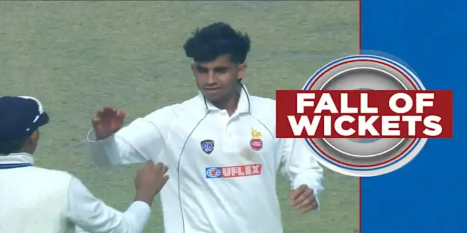 Jammu & Kashmir Fall of Wickets vs Delhi, 2nd Inns