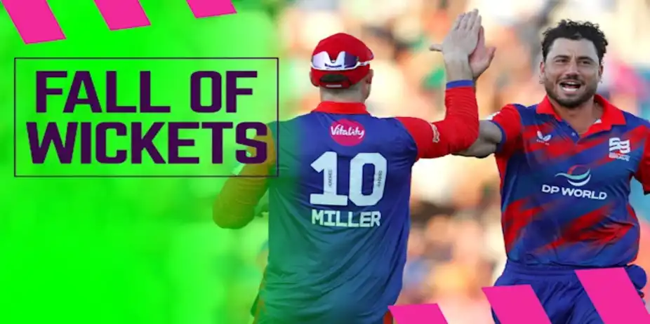 MI London Fall of Wickets vs Southern Brave