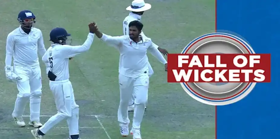 Uttar Pradesh Fall of Wickets vs Tamil Nadu, 1st Inns