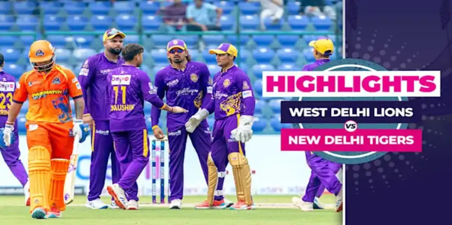 West Delhi Lions vs New Delhi Tigers: Highlights
