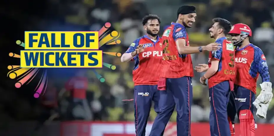 CSK Fall of Wickets vs PBKS