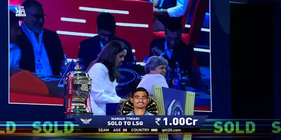 1 Cr! Naman Tiwari Joins LSG