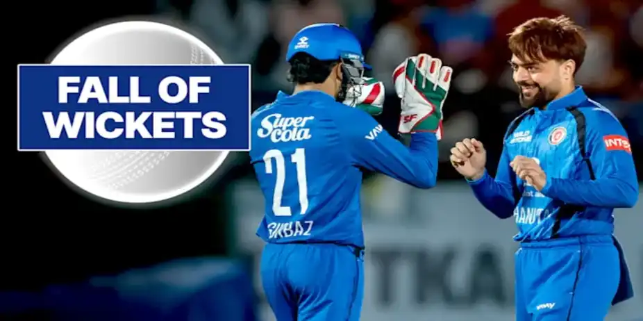 IND Fall of Wickets vs AFG in 1st ODI