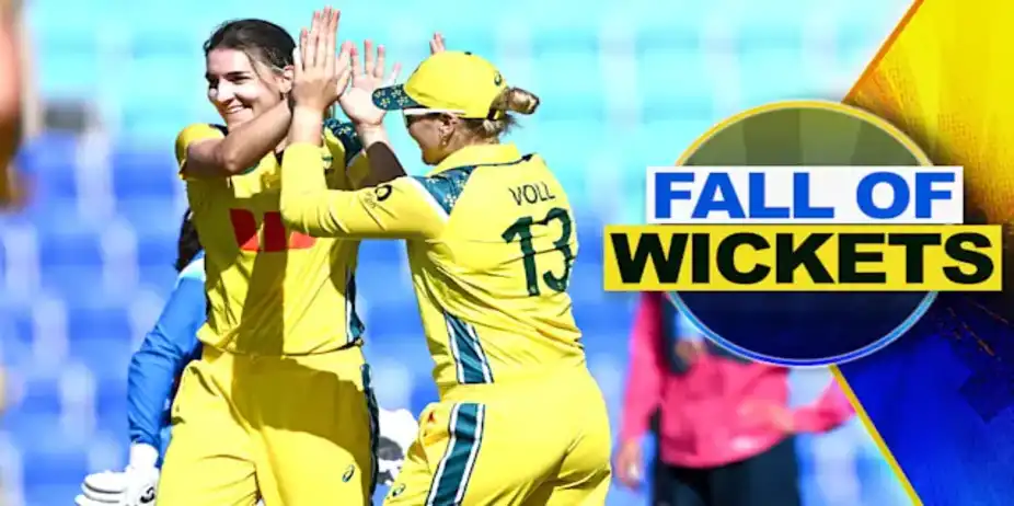 IND W Fall of Wickets vs AUS W: 2nd ODI
