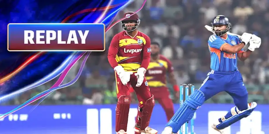 India vs West Indies: 1st T20I, Replay
