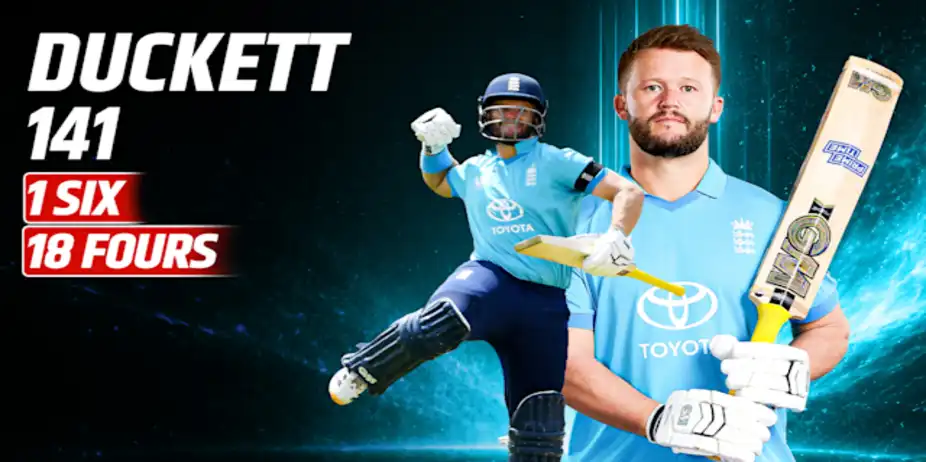 Duckett's 141 vs IND in 3rd ODI