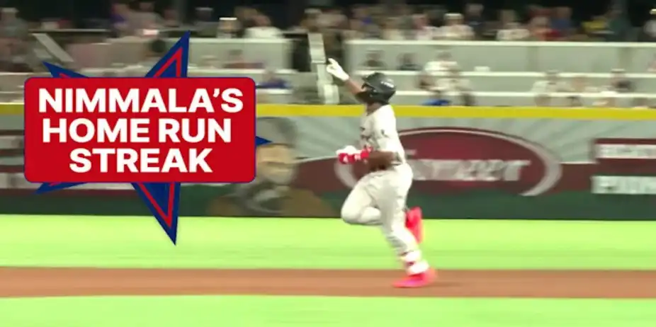 Nimmala Homers in Fifth Straight Game