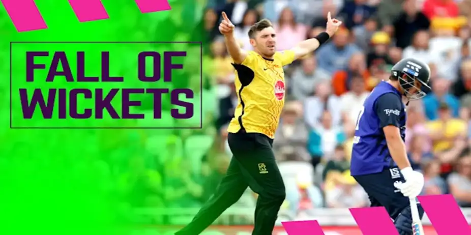 London Spirit Fall of Wickets vs Trent Rockets