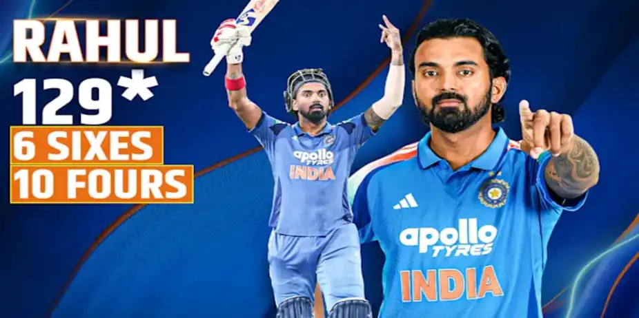 Rahul's 129* vs WI in 3rd ODI