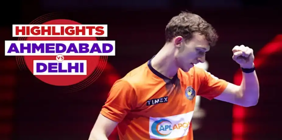 Ahmedabad APL Pipers vs Dabang Delhi T.T.C.: Highlights