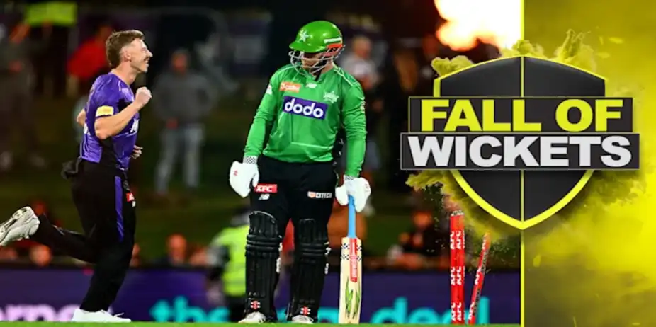 Melbourne Stars Fall of Wickets vs Hobart Hurricanes