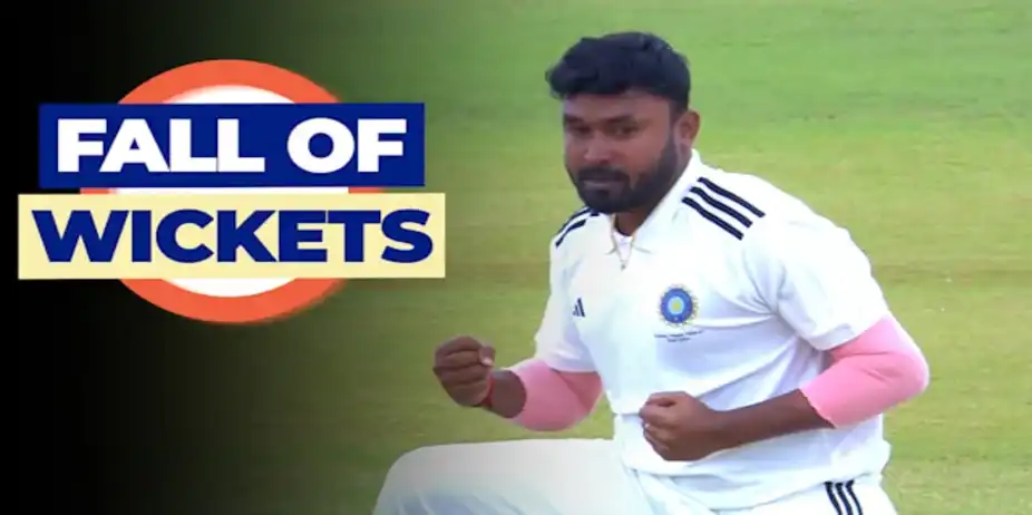 Central Zone Fall of Wickets vs East Zone: SF, 1st Innings
