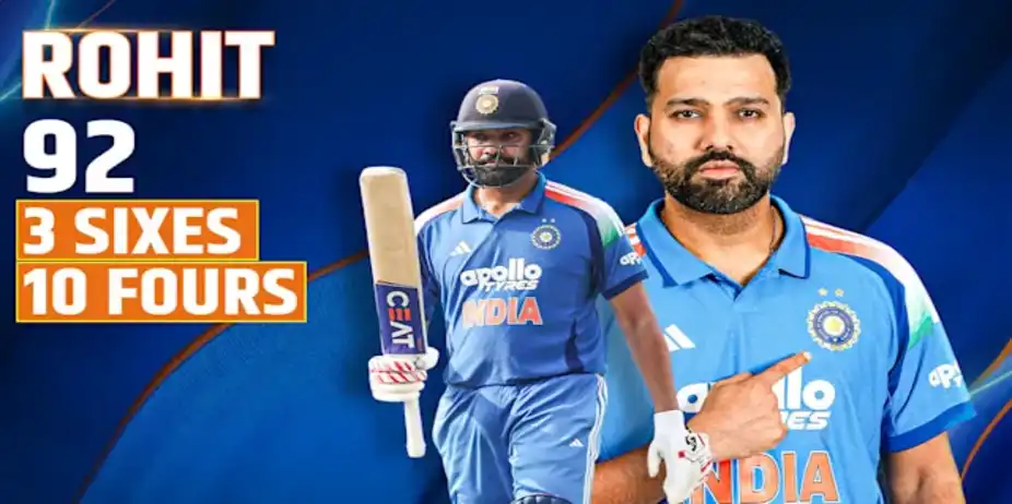Rohit's 92 vs WI in 3rd ODI