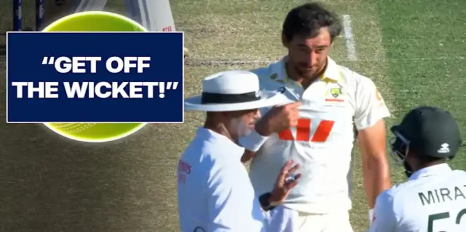 Starc, Mehidy Get in a Heated Exchange