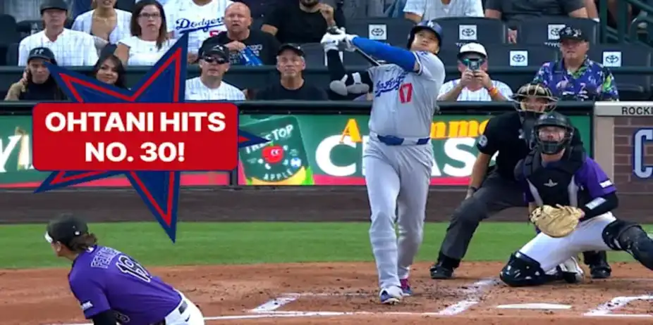 Shohei Ohtani Hits 30th Homer of the Year