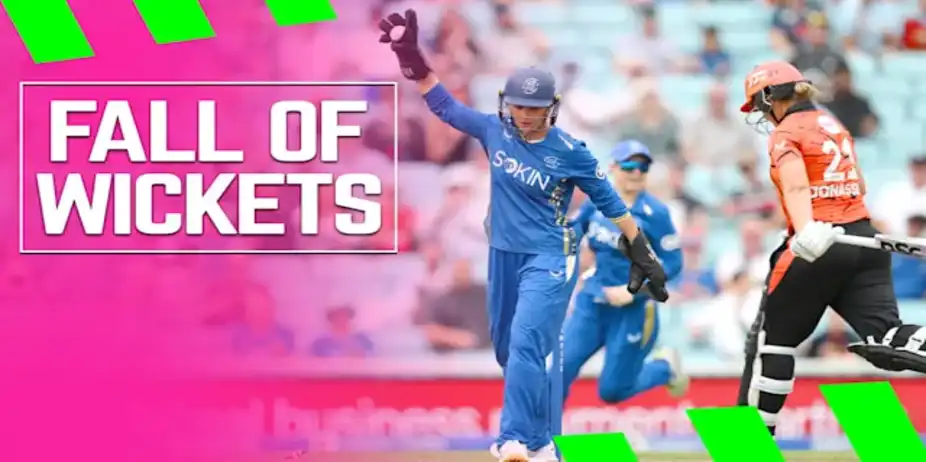SunRisers Leeds Fall of Wickets vs MI London
