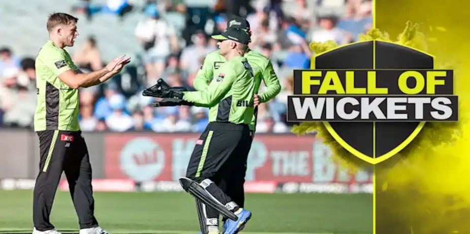 Adelaide Strikers Fall of Wickets vs Sydney Thunder